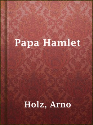 cover image of Papa Hamlet